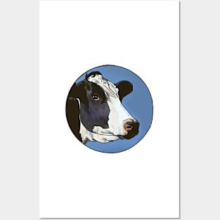 Cow- Circle Edit Posters and Art